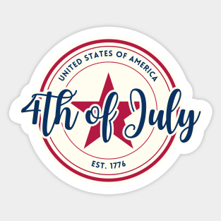 Happy 4th of July Sticker